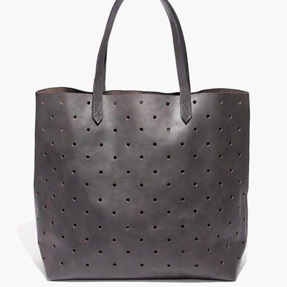 Madewell Handbags - madewell gray hole punch transport tote